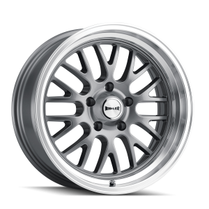 18" RIDLER WHEELS 607 GREY WITH MACHINED LIP RIMS