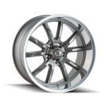 18" RIDLER WHEELS 650 GREY WITH POLISHED LIP RIMS