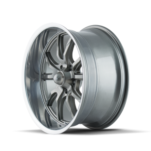 18" RIDLER WHEELS 650 GREY WITH POLISHED LIP RIMS - Image 2