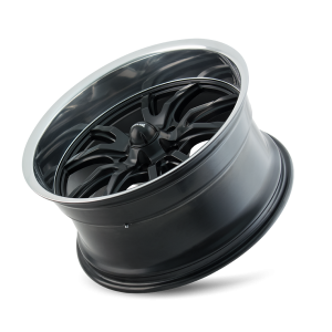 18" RIDLER WHEELS 650 MATTE BLACK WITH POLISHED LIP RIMS - Image 3