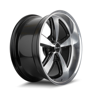 18" RIDLER WHEELS 611 GLOSS BLACK MILLED WITH DIAMOND CUT LIP FLOW FORMED RIMS - Image 2