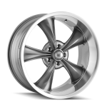 17" RIDLER WHEELS 695 GREY WITH MACHINED LIP RIMS