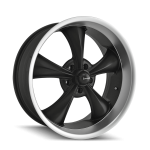18" RIDLER WHEELS 695 MATTE BLACK WITH MACHINED LIP RIMS