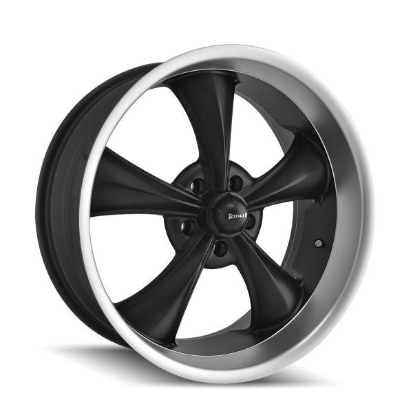 18" RIDLER WHEELS 695 MATTE BLACK WITH MACHINED LIP RIMS