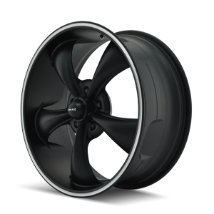 18" RIDLER WHEELS 695 MATTE BLACK WITH MACHINED LIP RIMS - Image 2