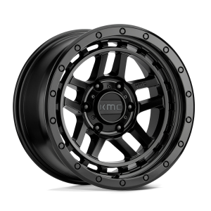 18" KMC WHEELS KM540 RECON SATIN BLACK FINISH RIMS