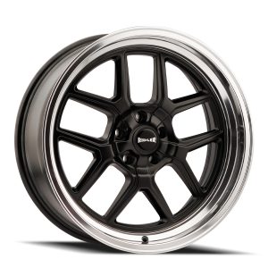 17" RIDLER WHEELS 610 MATTE BLACK WITH POLISHED LIP RIMS