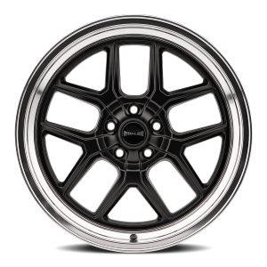17" RIDLER WHEELS 610 MATTE BLACK WITH POLISHED LIP RIMS - Image 3
