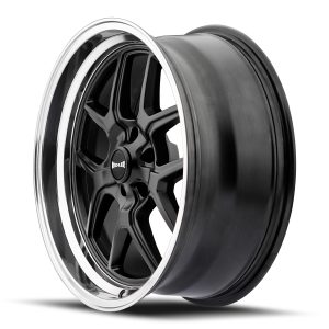 17" RIDLER WHEELS 610 MATTE BLACK WITH POLISHED LIP RIMS - Image 4