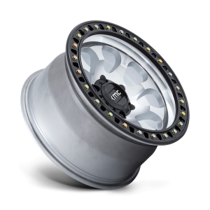 18" KMC WHEELS KM550 RIOT SBL MACIHNED W/SATIN BLACK LIP FINISH RIMS - Image 2