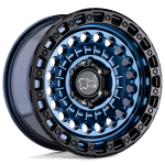 17" BLACK RHINO WHEELS SENTINEL COBALT BLUE W/BLACK RING FINISH RIMS