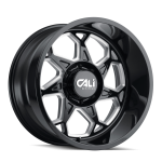 20" CALI WHEELS SEVENFOLD 9111 GLOSS BLACK MILLED FINISH RIMS
