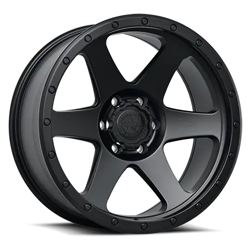 Sidewinder_131_Matte_Black_6-lug_0001-1 20" AMERICAN OUTLAW WHEELS SIDEWINDER SATIN BLACK FINISH RIMS 6x139 et-10