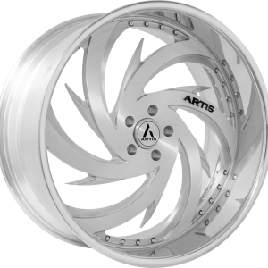 20" ARTIS FORGED WHEELS SPADA BRUSHED SILVER FACE CHROME LIP FINISH
