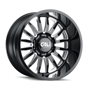 20" CALI WHEELS SUMMIT 9110 GLOSS BLACK MILLED FINISH RIMS
