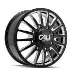 20" CALI WHEELS SUMMIT DUALLY 9110D GLOSS BLACK W/MILLED SPOKES FINISH RIMS