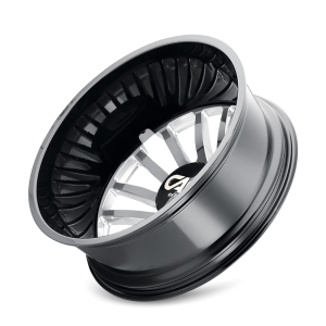 20" CALI WHEELS SUMMIT DUALLY 9110D GLOSS BLACK W/MILLED SPOKES FINISH RIMS - Image 3