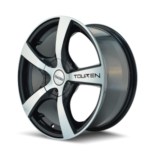 17" TOUREN WHEELS TR9 BLACK MACHINED FACE FINISH RIMS - Image 2