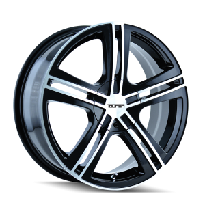 17" TOUREN WHEELS TR62 | 3262B BLACK MACHINED FACE FINISH RIMS