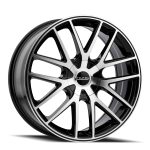 17" TOUREN WHEELS TR60 | 3260 BLACK MACHINED FACE FINISH RIMS