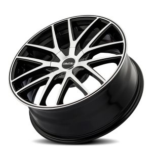 17" TOUREN WHEELS TR60 | 3260 BLACK MACHINED FACE FINISH RIMS - Image 2