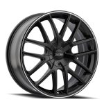 17" TOUREN WHEELS TR60 | 3260 MATTE BLACK MACHINED RING FINISH RIMS