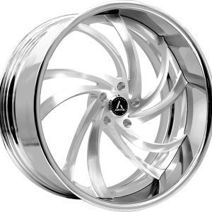 20" ARTIS FORGED WHEELS TWISTER BRUSHED SILVER FACE CHROME LIP FINISH