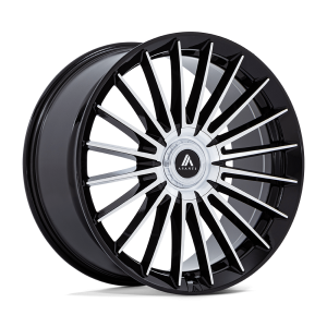 20" ASANTI BLACK LABEL WHEELS VICEROY GLOSS BLACK WITH MACHINED FACE FINISH RIMS