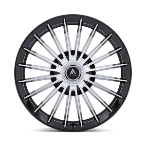 20" ASANTI BLACK LABEL WHEELS VICEROY GLOSS BLACK WITH MACHINED FACE FINISH RIMS - Image 2