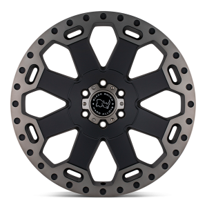 17" BLACK RHINO WHEELS WARLORD MATTE BLACK W/MACHINED DARK TINT RIMS - Image 3