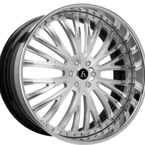 24" ARTIS FORGED WOODWARD BRUSHED FACE CHROME LIP FINISH RIMS