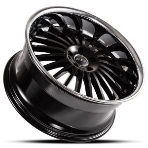 20" XIX WHEELS X59 GLOSS BLACK CHROME LIP FINISH RIMS - Image 3