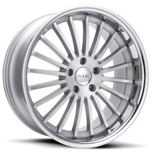 22" XIX WHEELS X59 SILVER MACHINED CHROME LIP FINISH RIMS - Image 1