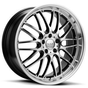 20" XIX WHEELS X05 GLOSS BLACK MACHINED POLISHED LIP FINISH RIMS