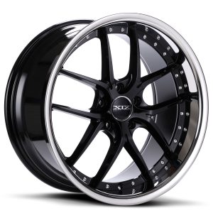 20" XIX WHEELS X61 GLOSS BLACK CHROME LIP FINISH