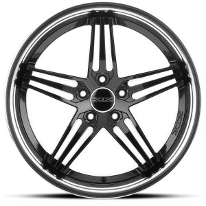 20" XIX WHEELS X63 GLOSS BLACK CHROME LIP FINISH RIMS - Image 3