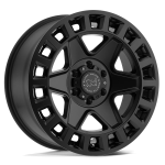 17" BLACK RHINO WHEELS YORK MATTE BLACK FINISH RIMS