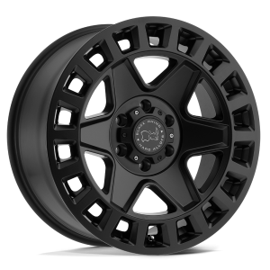 17" BLACK RHINO WHEELS YORK MATTE BLACK FINISH RIMS