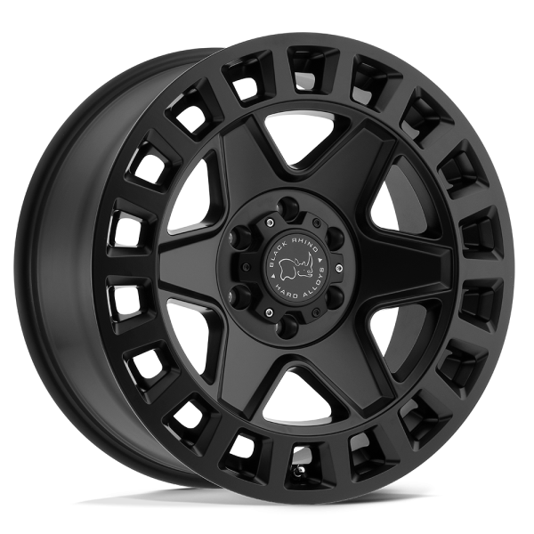 17" BLACK RHINO WHEELS YORK MATTE BLACK FINISH RIMS