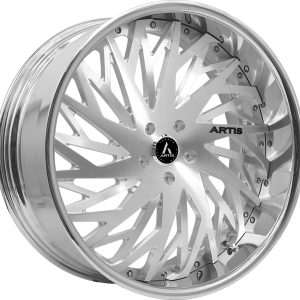 26" ARTIS FORGED NORTHTOWN BRUSHED FACE CHROME LIP FINISH RIMS
