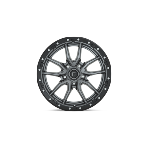 17" FUEL WHEELS D680 REBEL ANTHRACITE CENTER WITH BLACK LIP 5-LUG OFF-ROAD RIMS - Image 3