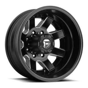 17" FUEL WHEELS D538 MAVERICK DUALLY 8-LUG MATTE BLACK MILLED FINISH OFF-ROAD RIMS