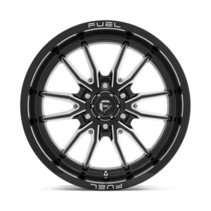 17" FUEL WHEELS D761 CLASH 6 GLOSS BLACK MILLED OFF-ROAD RIMS - Image 3