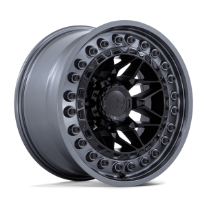 18" BLACK RHINO WHEELS ALPHA BR008 MATTE BLACK GUNMETAL LIP FINISH OFF-ROAD RIMS