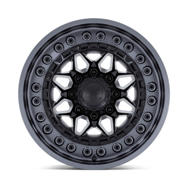 18" BLACK RHINO WHEELS ALPHA BR008 MATTE BLACK GUNMETAL LIP FINISH OFF-ROAD RIMS