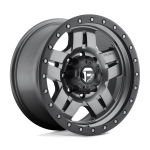 17" FUEL WHEELS D558 ANZA MATTE GREY WITH BLACK RING CROSSOVER RIMS