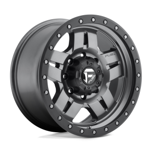 17" FUEL WHEELS D558 ANZA MATTE GREY WITH BLACK RING CROSSOVER RIMS