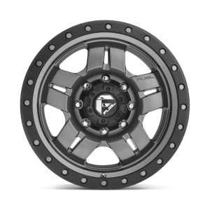 17" FUEL WHEELS D558 ANZA MATTE GREY WITH BLACK RING OFF-ROAD RIMS - Image 3