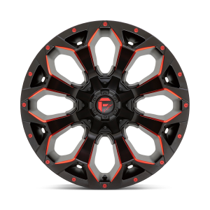 17" FUEL WHEELS D787 ASSAULT MATTE BLACK MILLED WITH RED TINT OFF-ROAD RIMS - Image 3