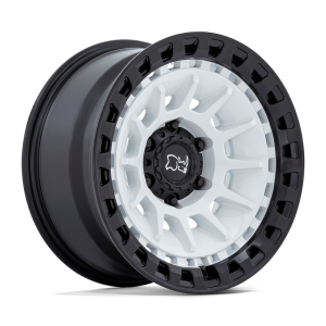18" BLACK RHINO WHEELS BARRAGE BR009 GLOSS WHITE MATTE BLACK FINISH OFF-ROAD RIMS